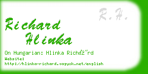 richard hlinka business card